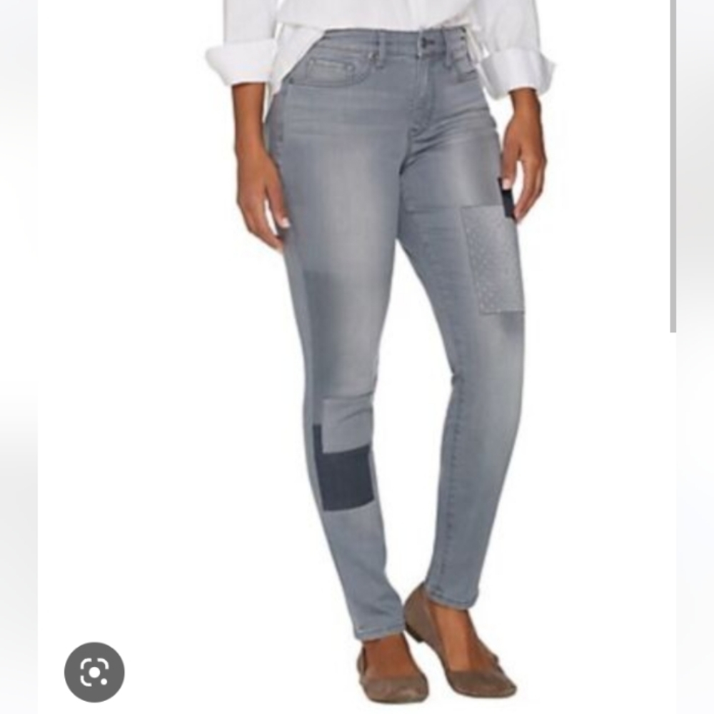 Martha Stewart Gray Patchwork Jean - image 1